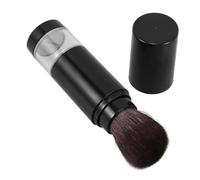 GANAZONO Portable Goat Hair Blush Brush with Protective Cover Automatic Powder Dispensing Makeup Brush for Travel Soft Multifunctional Powder and Highlighter Application the Tool