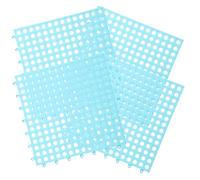 GANAZONO Rabbit Cage Mats 4pcs Blue Floor Pads Holes Design Small Animal Foot Mats for Hamsters Bunnies Guinea Pigs Suitable for Pet Cages