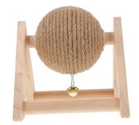 GANAZONO Rabbit Scratch for Cats Natural Scratching Ball Lightweight Interactive Chew for Kittens Bunnies Guinea Pigs Chinchillas for Indoor Play Exercise