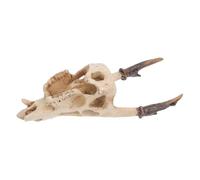 GANAZONO Realistic Resin Reptile Hideout Skull for Turtle Tank Decorations Snake Habitat and Amphibian Terrarium Naturalistic Cave Hideaway for Lizards Geckos and Tortoises