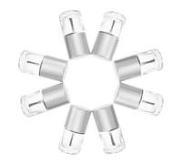 GANAZONO Refillable Nail Polish Bottles Set 10 Pcs 10ml Glass Containers Silver Caps for DIY Nail Gel Storage and Polish Dispenser for Beauty Salon and Home Use