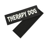 GANAZONO Reflective Dog Patch Tag Harness Vest 1 Pair of Night Glow Service Dog Patches for PET Identification Lightweight and Breathable Design