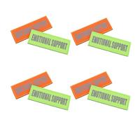 GANAZONO Reflective Wear-resistant Nylon Dog Harness Patches 4pcs Service Dog Patch Set for Outdoor Use with Supportive Design - Orange and Green Hook-and-loop Pet Vest Accessories