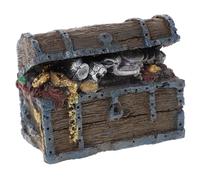 GANAZONO Resin Aquarium Treasure Chest Ornament Fish Tank Landscape Decor for Fresh and Salt Water Colorfast Underwater Simulation Decoration for Aquatic Fish Environment