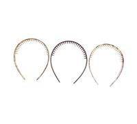 GANAZONO Resin Hair Bands 3pcs Set Light Coffee and Brown Hairhoops for Women Stylish Lightweight Headbands Suitable for Daily Wear and Hair Accessory Collection