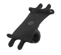 GANAZONO Rotatable Silicone Bike Phone Holder for Phones Horizontal Vertical Stand Compatible with Bicycles and Handlebars Up to Neutral Black