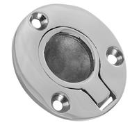 GANAZONO Round Flush Latch Handle Stainless Steel 316 Deck Hatch Lifting Handle with Screws Recessed Floor Accessory for Boats Cabinets and Sliding Doors