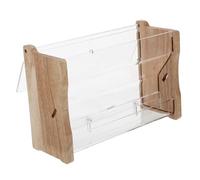 GANAZONO Rutin Chicken Automatic Food Feeder Acrylic Clear Feeding Trough Wear-resistant Suitable for Parrots Peonies Pigeons Space-saving Poultry Dispenser