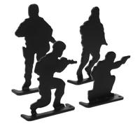 GANAZONO Shooting Targets Set for Skill Development Stainless Steel 4pcs with Creative Design, Practical and Easy to Carry Exercise Targets for Training Indoors