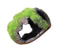 GANAZONO Shrimp Shelter Craft Durable Fish Tank Decoration Aquarium Adornment Safe Hideaway for Aquatic Pets Small with Moss Enhance Your Aquarium Landscape