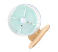 GANAZONO Silent Hamster Exercise Wheel with Wooden Stand for Small Pets Including Hamsters Mice Hedgehogs and Chinchillas Stable Decorative Running Wheel for Joyful Cage Activity