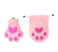 GANAZONO Silicone Cat Paw Ice Bag Cooling Pouch Pink Hot Cold Pack Reusable Summer Cold Therapy for Injury Relief