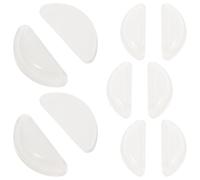 GANAZONO Silicone Glasses Nose Pads 5 Pairs Crescent-shaped Anti-slip Cushions for Flat Optical Frames Glasses Repair