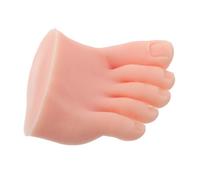 GANAZONO Silicone Manicure Practice Foot Model Soft Realistic Flexible Fake Right Foot for Acrylic Nail Tips Training Portable Tool for Beginners and Professionals