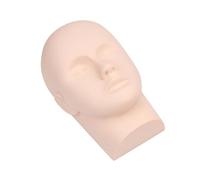 GANAZONO Silicone Practice Mannequin Head Model for Makeup and Eyelash Extension Training Realistic Skin Tone Cosmetic Training Head for Lash Application and Facial Massage Practice for