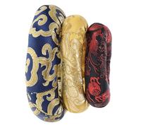 GANAZONO Singing Bowl Mat 3pcs Cotton Cushions for Meditation Buddha Sound Bowls with Tibetan Style Embroidery Color Color