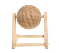 GANAZONO Sisal Cat Scratch Ball Small L-shaped Sisal Scratching Globe Interactive Kitten Claw Grinding for Indoor Cat Entertainment