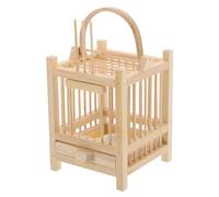 GANAZONO Small Cricket Cage Bamboo Insect Observation Box with Simple Cleaning and Safe Interactive Features, Suitable for Grasshoppers and Mantises Insect Breeding