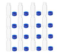GANAZONO Small Glass Vials and Tiny Glass Bottles 100 Pieces 2Ml Refillable Containers with Secure Lids for Beauty and Personal Care Sampling and Storage