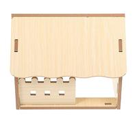 GANAZONO Small Hamster Hideout Wooden House Hamster and Maze for Guinea Pigs and Small Pets Breathable Natural Wood Cabin for Rest Play and Sleep Wear-resistant DIY Decor Pet Shelter