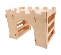 GANAZONO Small Hay Feeder and Shelter for Rabbits Guinea Pigs Chinchillas Indoor Hay Dispenser with Minimal Cleanup and Cozy Hideout for Small Animals