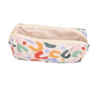 GANAZONO Small Makeup Bag Pencil Pouch for Travel Cotton Floral Embroidered Cosmetic Brush Storage Pouch for Teen Girls and Purse Organization