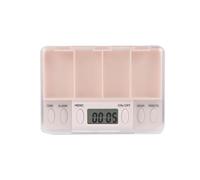 GANAZONO Smart Electronic Box with Timed Alarm Reminder Portable Medicine Storage Case for Elderly Patients Compact Plastic Organizer with Clock for Daily Medication Management