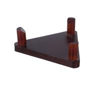 GANAZONO Solid Wood Basketball Stand Holder with Triangular Anti-rolling Design Football and Rugby Ball Display Rack for Table Centerpieces Easy Assembly Secure Sports Memorabilia Storage