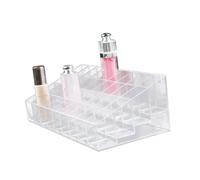 GANAZONO Space Lipstick Holder Plastic Cosmetic Organizer Lip Gloss Stand Organizer Makeup Organiser Tray for Bathroom Vanity