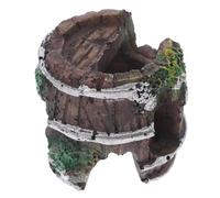 GANAZONO Spider Hideout Cave and Aquarium Broken Barrel Decor Mini Reptile Hiding Shelter for Shrimp and Fish Tanks Suitable for Leopard Gecko and Scorpion Habitats