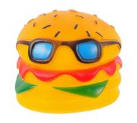 GANAZONO Squeaky Hamburger Toy for Small Dogs Chew Toy for Teething Puppies Promotes Bonding Oral Health and Interactive Playtime Realistic Design for Engaging Fun