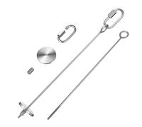 GANAZONO Stainless Steel Bird Food Holder Skewers for Parrot Budgie Cage, 2pcs Large Fruit and Vegetable Treat Sticks for Bird Cage Feeding