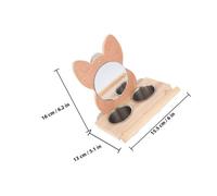 GANAZONO Stainless Steel Parrot Feeder with Mirror for Cage Small Bird Food and Water Dish Holder and Material Easy to Clean Reusable Bird Food Container for Finches Cockatiels Doves