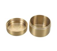 GANAZONO Stainless Steel Pill Organizer Airtight Metal Box Container Compact Round Sealed Jar for Travel Pocket-Sized Medicine Storage and Keepsakes with Easy Open Design