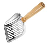 GANAZONO Sturdy Cat Litter Scoop Non Stick Stainless Steel Poop Scooping Tool for Easy Cleaning Portable Design for Travel and Home Use Compact with Flat Head for Sifting and Quick Cleanup
