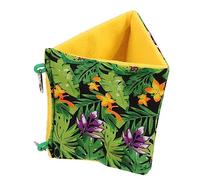 GANAZONO Summer Sunshade Bird Nest with Tropical Rainforest Pattern Comfortable Parrot Hanging Hammock Bed for Small Birds Like Canary Lark Yellowbird Suitable for Cage High Places