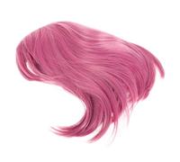 GANAZONO Synthetic Short Bob Wig with Sweet Bangs Straight Hair for Women Natural-looking Lightweight Hairpiece for Cosplay Daily Wear Halloween and Party Events and Youthful Style