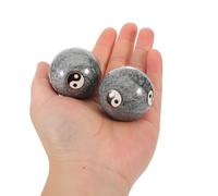 GANAZONO Tai Chi Yin Yang Baoding Balls 42Mm Pair - Chinese Hand Massage Exercise Balls for Grip Strength Training, Meditation, and Circulation Improvement