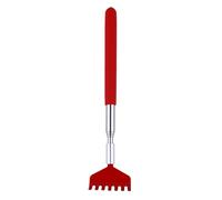 GANAZONO Telescoping Back Scratcher Stainless Steel Claw Head, Extendable 4-Section Body Massager for Itching Relief, Compact Red Back Scratcher for Home and Travel