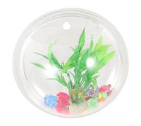 GANAZONO Transparent Wall-mounted Vase Planter Decorative Hydroponic Fish Tank Holder for Home Decor Weddings Indoor Gardens and Air Random Style