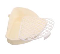 GANAZONO Triangular Pet Litter Pan for Small Animals Corner Toilet Tray with Spill-resistant Edges Space-saving Design for Rabbits Guinea Pigs and Small Pets for Indoor Training and Cage