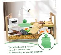 GANAZONO Turtle Basking Platform with Suction Cup Floating Reptile Terrace for Aquarium and Terrarium Resting Dock for African Dwarf Frogs and Reptiles Non Crack Design Fish Tank Decoration