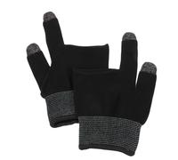 GANAZONO Two Finger Gaming Gloves 1 Pair Breathable Silver Fiber Black