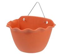 GANAZONO Vintage Railing Hanging Flowerpot for Balcony Wall Roman Wave Edge Design, Sturdy Spray Paint Finish, Decorative Planting Container Suitable for Outdoor Garden and Patio Use