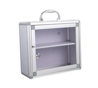 GANAZONO Wall-Mounted Lockable Medicine Storage Box Convenient Household Organizer with Large Capacity Hierarchical Design Handle for Easy Carrying for Home Travel