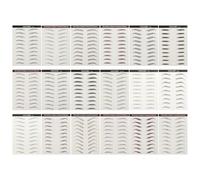 GANAZONO Waterproof Eyebrow Stickers 18pcs Temporary 3d Hair-like Brow Black and Brown Mixed Colors for Natural Makeup and Eyebrow Shaping