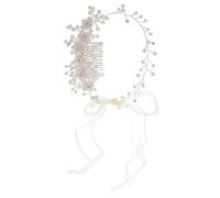 GANAZONO Wedding Flower Girl Headband with Pearls Elegant Hairband for Flower for Wedding Parties Stylish Floral Headpiece to Enhance Your Little