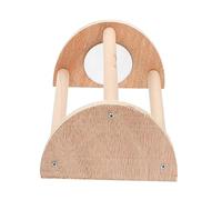 GANAZONO Wooden Bird Standing Rack with Mirror Durable Chicken Perch Stand for Parrots Hens Safe Sturdy Pet Bird Supplies for Play Exercise Activities