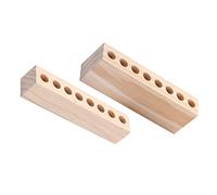 GANAZONO Wooden Desktop Lipstick Organizer and Makeup Brush Holder 2pcs Set with Multi-grid Design for Cosmetic Storage and Display, Suitable for Vanity and Bedroom Use