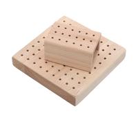 GANAZONO Wooden Display Stand Nail Drill Bit Organizer Case Beige 81-hole 2pcs 18-hole for Quick Access and Organized Storage Multi-functional Nail Tool Box for Home Use